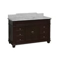 thumbnail image 3 of Elizabeth 60" Single Bathroom Vanity with Chocolate Cabinet and Carrara Marble Top, 3 of 6