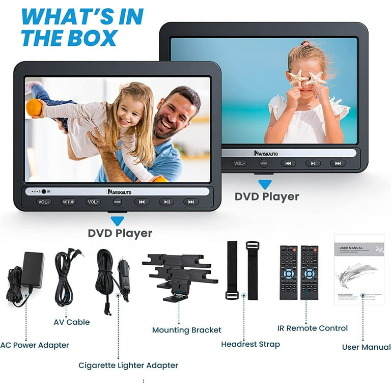 Arafuna 10.5 Dual Portable DVD Players w/ HDMI Input Car DVD Player