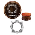 thumbnail image 1 of Printtoo Floral Pattern Round Wooden Rubber Stamp Crafting Stamps Craft Textile-4 Inch, 1 of 2