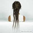 thumbnail image 2 of 26 Inches Synthetic Lace Front Wigs Braided Wigs Lace Front Dutch Twins Cornrows Braids Wig With Baby Hair for Women (1B/27 Color), 2 of 6