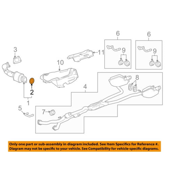 Cadillac GM OEM 10-14 CTS 3.0L Exhaust-Catalytic Converter & Pipe Seal 25924158