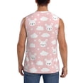 thumbnail image 4 of Balery Rabbit And Cloud Men's Sleeveless Muscle Shirts Workout Tank Top, Moisture Wicking, Odor Protection-Medium, 4 of 8