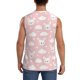thumbnail image 4 of Fotbe Rabbit And Cloud Men's Camiseta sin Mangas Estampada para Hombres, Playera Casual para Gimnasio, Entrenamiento, Playa-Large, 4 of 7