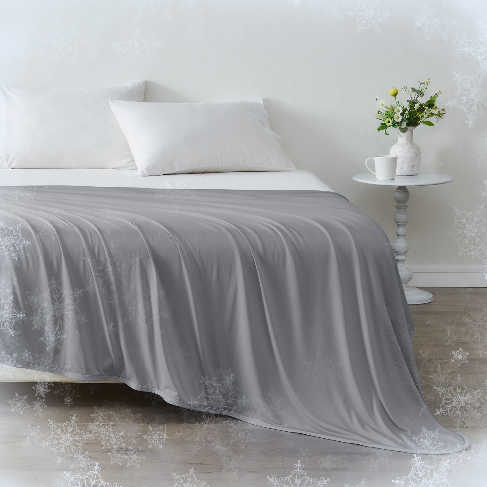 GOGREEN Gray Polyester Bed Blanket, TwinXL-Lightweight, Cool Touch