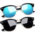 thumbnail image 1 of Gafas de Sol Joopin Semi Marco Negras y Azules Polarizadas con Protección UV400, 1 of 6