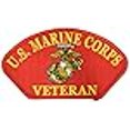 thumbnail image 3 of EagleEmblems PM1383 Patch-USMC,Hat,Veteran,RD (3x5.25''), 3 of 3