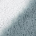 thumbnail image 4 of PiccoCasa Faux Fur Blanket Soft Warm Reversible Shaggy  Pale Gray Twin/160 x 203cm/60" x 80", 4 of 8