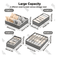 thumbnail image 2 of Organizadores de ropa cajas tamaño medio con 24 divisores pack x 8 Xtellar color gris, 2 of 3