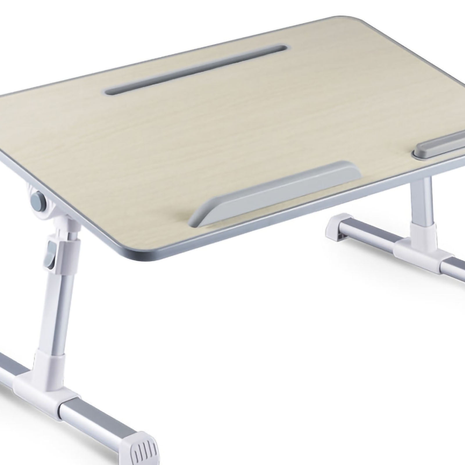 Bed Laptop Table Bed Notebook Table Lap Reading Desk Bed Folding Table Aluminium Alloy Skid Resistance Double Baffle Lap Standing Desk For Home