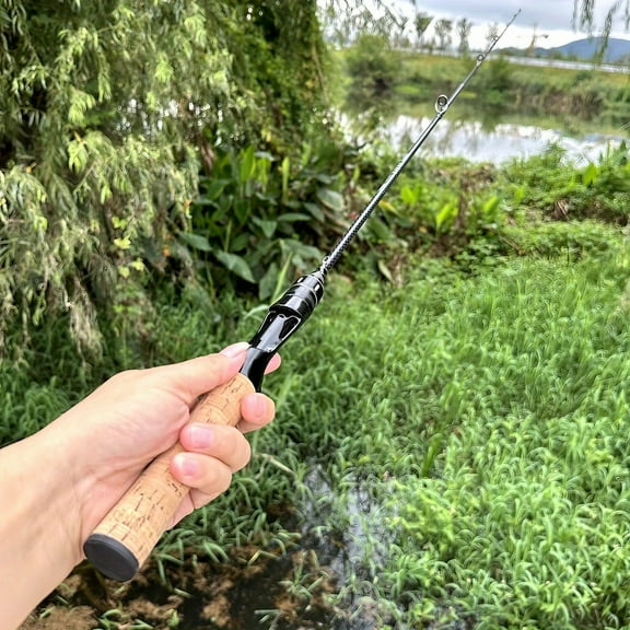 Ul Fishing Rod with Imitation Wood Handle - 180cm/70.86inch-Casting-Equipped with Metal Hook Holder-Modern Appearance Design-Suitable for Stream and Creek Fishing