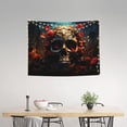thumbnail image 2 of Kdxio Artistic Flower Butterfly Skull Wall Hanging Tapestries Banner For Bedroom College Dorm Home Living Room Party Decor 29X37 In, 2 of 8