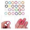 thumbnail image 3 of KAKOWELY 24Pcs Round Spring Rings Keychain Rings DIY Bag Spring Rings Round Carabiners DIY Supplies,0.98X"X0.98"X0.12", 3 of 4