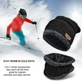 thumbnail image 2 of GRNSHTS Winter Beanie Hats Scarf Set Thick Warm Slouchy Beanies Hat Knit Skull Cap Neck Warmer for Men Women (Grey), 2 of 7
