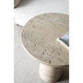 thumbnail image 6 of Circular Cream Side Table | Can Be Used as Chairside or Entryway Piece | Expertly Made from Durable Magnesium | Complements Diverse Interiors, 6 of 6