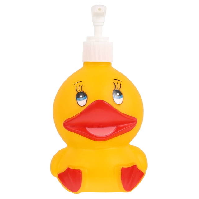 ColoMX Botella de viaje vacía de 1 pieza Botella de bomba desinfectante de manos de pato de dibujos animados (amarillo)