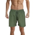 thumbnail image 1 of SUNSIOM Men's Summer Casual Beachwear Shorts Solid Color Drawstring Sports Shorts with 2 Pockets, 1 of 6