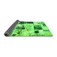 thumbnail image 2 of Ahgly Company Indoor Round Patchwork Green Transitional Area Rugs, 3' Round, 2 of 4