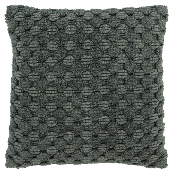 Rizzy Home Cotton Dimensional Solid Green 20"X20" Pillow Cover 2 Pack