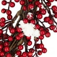 thumbnail image 5 of Northlight 18" Decorative Artificial Red Berry Christmas Wreath with Frosted Accents - Unlit, 5 of 7