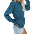 thumbnail image 4 of MOSHU Casual Womens Sweatshirts Crewneck Long Sleeve Tops Oversized Pullover Sweatshirt for Women, 4 of 10