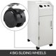 thumbnail image 3 of VEVOR Salon SPA Belleza Carro de peluquería Carro de almacenamiento blanco con 4 cajones Ruedas giratorias Bloqueable 2 llaves con soporte para secador de pelo Bandeja lateral para ahorrar espacio, 3 of 8