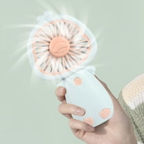 Clearance Under $5!Yyuenw Mini Handheld Fan, USB Rechargeable Portable Personal Fan, 3 Speed Wind, Cute Duck Ears Design, for Women Girls Indoor Outdoor Travel Camping Supplies