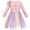 Rainbow Unicorn Star, variant on Girls Dress Christmas Santa Long Sleeve Party Dress 4 Years