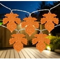 thumbnail image 5 of Northlight LED Maple Leaf Fall Harvest Fairy Lights - Warm White - 5.5' Copper Wire - 10ct, 5 of 6