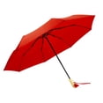 thumbnail image 1 of de lluvia, compacto, plegable de 8 varillas, de viaje ligero e impermeable para caminar al aire libre, senderismo, , Rojo, 1 of 10
