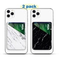 thumbnail image 1 of Phone Card Holder, Tekcoo（2 pack）Luxury PU Leather ID Credit Card Wallet Sticker Case Fans Pouch Pocket 3M Adhesive Stick on iPhone Samsung Galaxy LG Motorola Oneplus BLU Android Smartphones, 1 of 3