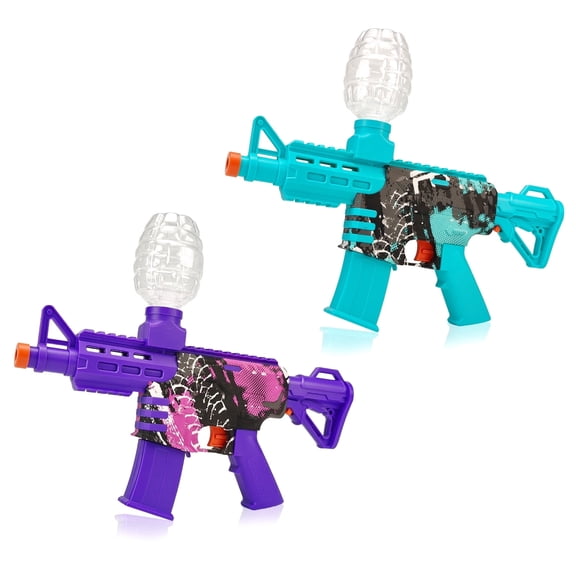 BIU BLASTER Electric Gel Ball Blaster Set for Ages 14 , 2-Pack with 40,000 Gel Beads, Goggles and Rechargeable Battery