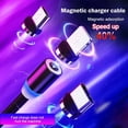 thumbnail image 2 of Cable Usb Magnético Tipo C Led 2.4a cable De carga rápida De datos Para Samsung Motorola Android Iphone, 2 of 4