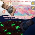 thumbnail image 7 of Sanmadrola Glow in The Dark Blanket Unicorns Throw Blanket for Couch Bed Christmas Gifts for Girl Boys Soft Fuzzy Kids Flannel Blankets for Easter Birthday Valentines Gifts, 60 x 50in, 7 of 7