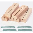 thumbnail image 2 of Soportes para números de mesa rústicos, soportes para tarjetas de lugar de madera de haya de diseño estable para decoración de fiestas de bodas, diseño único con anillos anuales transparentes,, 2 of 5