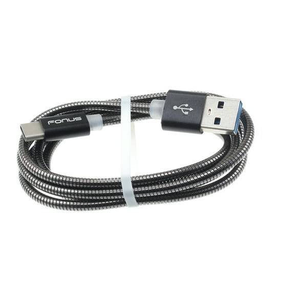 For TCL 40 XE 5G, 30 XE 5G - 3ft Metal USB Cable, Type-C Charger Cord Power Wire USB-C Fast Charge Q4V