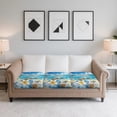 thumbnail image 6 of Xoenoiee Turtle Starfish Seashell Print Stretch Couch Covers 3-PC Set, Plumeria Flower Non-Slip Elastic Sofa Cushion Slipcovers Soft Furniture Protector Washable Sofa Cushion Cover for Pets Kids, 6 of 7