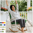 thumbnail image 5 of 45" x 22 "Outdoor High Back Chair Cushion, Set of 2, Waterproof Adirondack Rocking Chair Cushions for Patio, Garden Porch( dark green）, 5 of 7