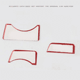 thumbnail image 4 of 5PCS Rouge Bouton de Commande Centrale Autocollant Couverture de Bouton Multimédia pour 2019-2021, 4 of 5