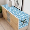 thumbnail image 4 of Morocco Light Blue Table Runner - 70 Inch Long, Kitchen Dining Table Runner Dresser Scarves, Cute Dinosaur Bike Vintage Farmhouse Decor for Coffee Tables Wedding Party Banquet, 4 of 8