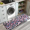 thumbnail image 3 of Pink and Blue Of Leopard Print Kitchen Rug Mat,Kitchen Runner Rugs Non Skid Washable,Decorative Kitchen Floor Mats for Kitchen,Sink,Laundry,17"x47.2", 3 of 7