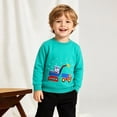 thumbnail image 5 of felwors Girls Pullover Sweatshirts Kids Cute Cartoon Printed Crewneck Tops (Green,1-2 Years), 5 of 7