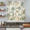 thumbnail image 5 of Palm Tree Sheer Curtains 45 Inches Long, Sage Green Tropical Nature Plant Watercolor Light Filering Curtains, Breathable Simi Curtain Privacy Drapes for Kitchen Bathroom Small Window Treatment, 5 of 9