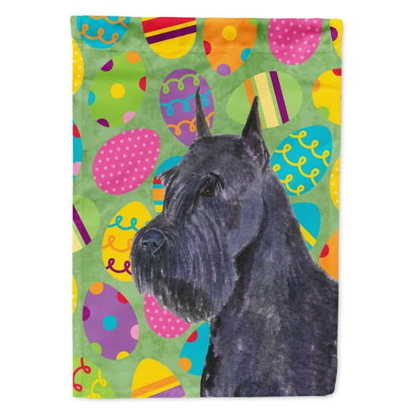 Schnauzer Easter Eggtravaganza Garden Flag