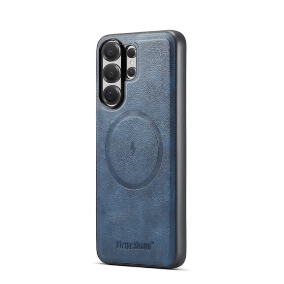 Phone Case for Samsung Galaxy S26 Ultra, Compatible with MagSafe, PU Leather Back Case, Vintage Protective Ultra Slim Shockproof Classic Durable Magnetic Phone Case for Galaxy S26 Ultra, Blue