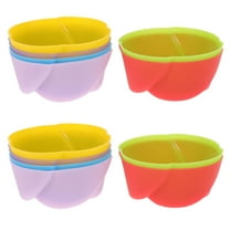 Melantax 12pcs Silicone Rose Shape Cake Decoration Mold Pudding Jelly Chocolate Mold Muffin Cup Handmade Cupcake Baking Tools (Random Colors)