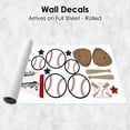 thumbnail image 6 of Big Dot of Happiness Batter Up - Baseball - Peel and Stick Sports Decor Vinyl Wall Art Stickers - Wall Decals - Set of 20, 6 of 8