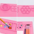 thumbnail image 4 of Reusable Silicone Drawing Board, Kids Art Station, Waterproof Painting Pad, DIY Graffiti Clay Modeling Pad, Portable Hexagonal Palette with Storage, 4 of 6
