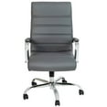 thumbnail image 3 of Pemberly Row Contemporary Leather High Back Office Chair in Gray, 3 of 11