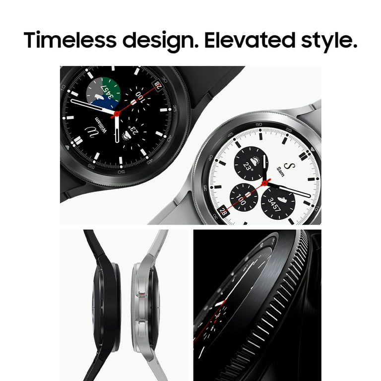 Black Watch Bluetooth, Classic Watch4 Smart Stainless Steel 46mm Galaxy Samsung