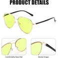 thumbnail image 4 of Photochromic Progressive Multifocal Reading Glasses Blue Light Blocking & Night Vision Metal Aviator Frame, 4 of 6